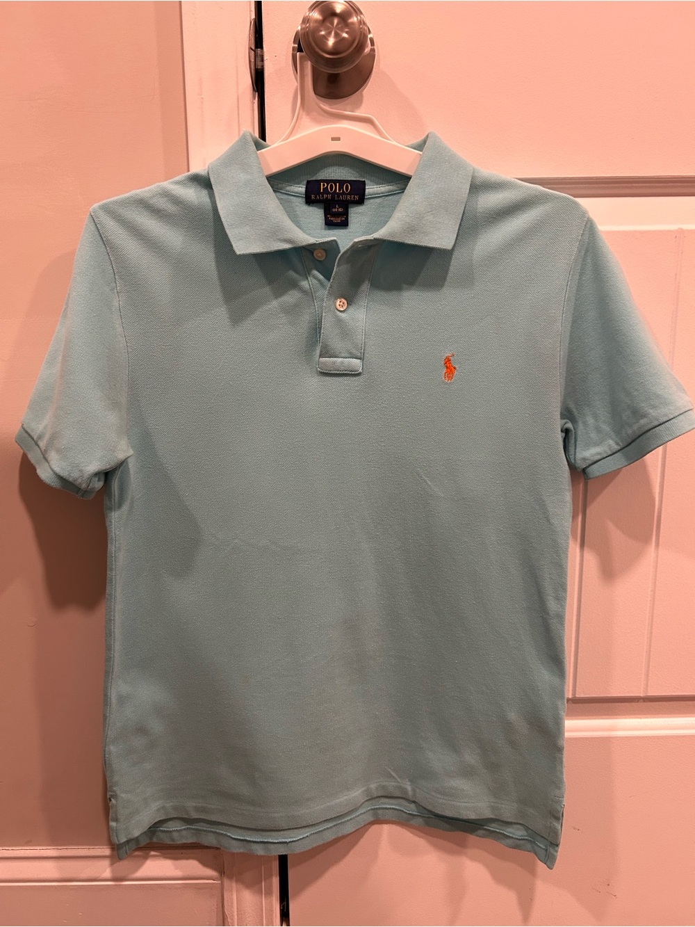 Polo by Ralph Lauren Mint Green Short Sleeve Polo with Orange Pony